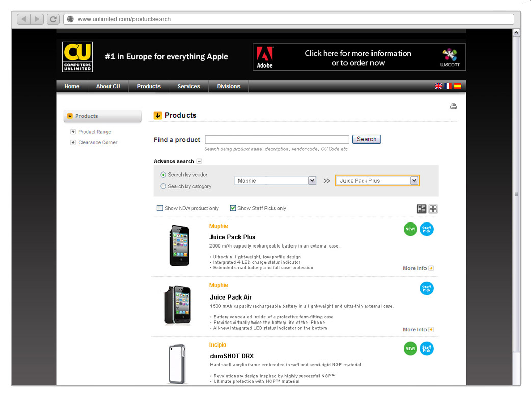 CU Product Search